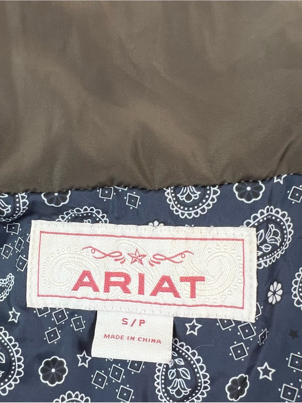 Women’s Ariat Western Blue Brown Full Zip Button Vest Size Small - Picture 3 of 8
